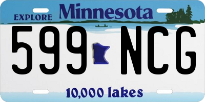 MN license plate 599NCG