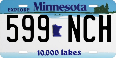 MN license plate 599NCH