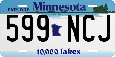 MN license plate 599NCJ