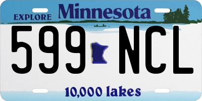 MN license plate 599NCL