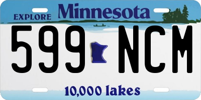 MN license plate 599NCM