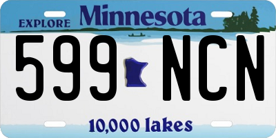 MN license plate 599NCN