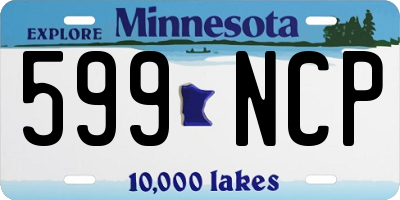 MN license plate 599NCP