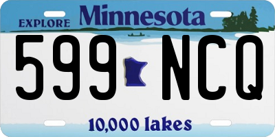 MN license plate 599NCQ