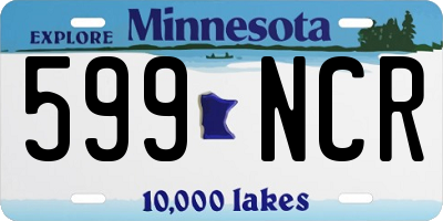 MN license plate 599NCR