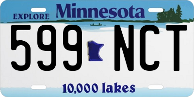 MN license plate 599NCT
