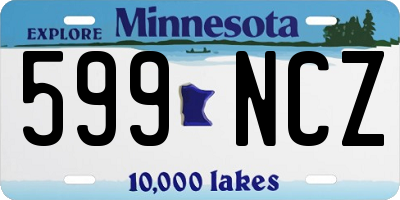 MN license plate 599NCZ