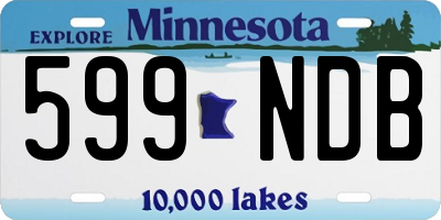 MN license plate 599NDB