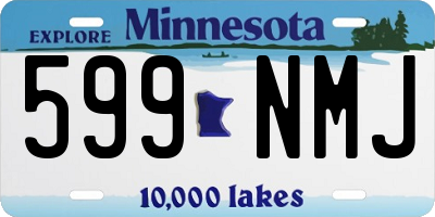 MN license plate 599NMJ