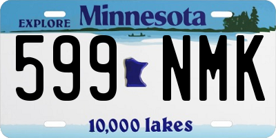 MN license plate 599NMK