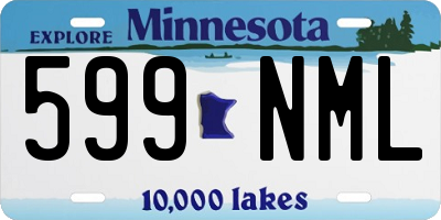 MN license plate 599NML