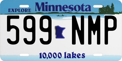 MN license plate 599NMP