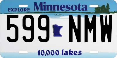 MN license plate 599NMW