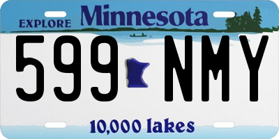 MN license plate 599NMY