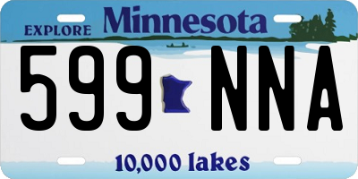 MN license plate 599NNA