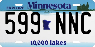 MN license plate 599NNC