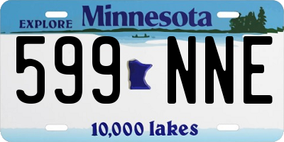 MN license plate 599NNE