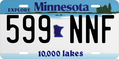 MN license plate 599NNF
