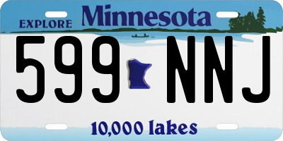 MN license plate 599NNJ