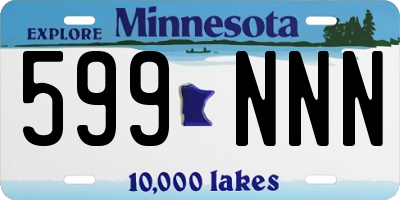 MN license plate 599NNN
