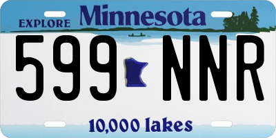 MN license plate 599NNR