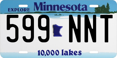 MN license plate 599NNT