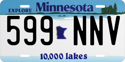 MN license plate 599NNV