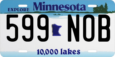 MN license plate 599NOB