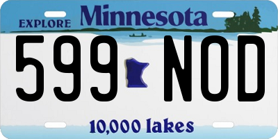 MN license plate 599NOD