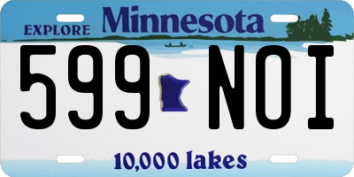 MN license plate 599NOI