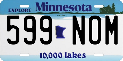 MN license plate 599NOM