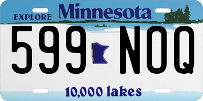 MN license plate 599NOQ