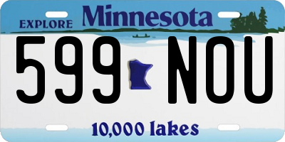 MN license plate 599NOU