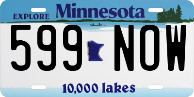 MN license plate 599NOW