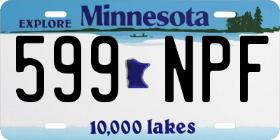 MN license plate 599NPF