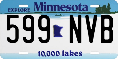 MN license plate 599NVB