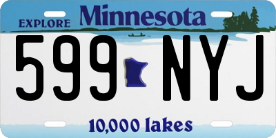 MN license plate 599NYJ