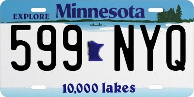 MN license plate 599NYQ