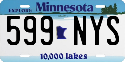 MN license plate 599NYS