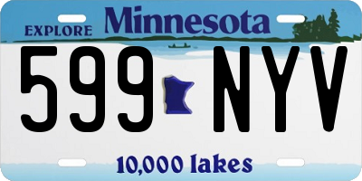 MN license plate 599NYV