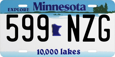 MN license plate 599NZG