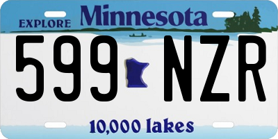 MN license plate 599NZR