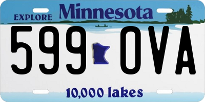 MN license plate 599OVA