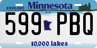 MN license plate 599PBQ