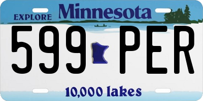 MN license plate 599PER