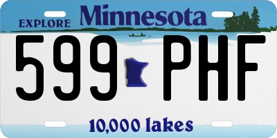 MN license plate 599PHF