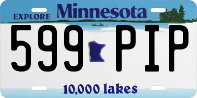 MN license plate 599PIP