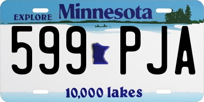 MN license plate 599PJA