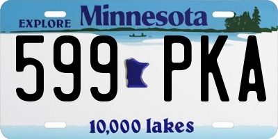 MN license plate 599PKA