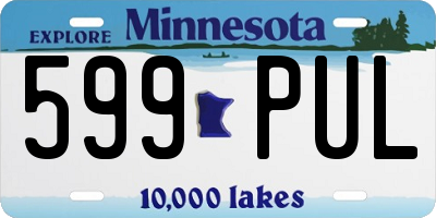 MN license plate 599PUL